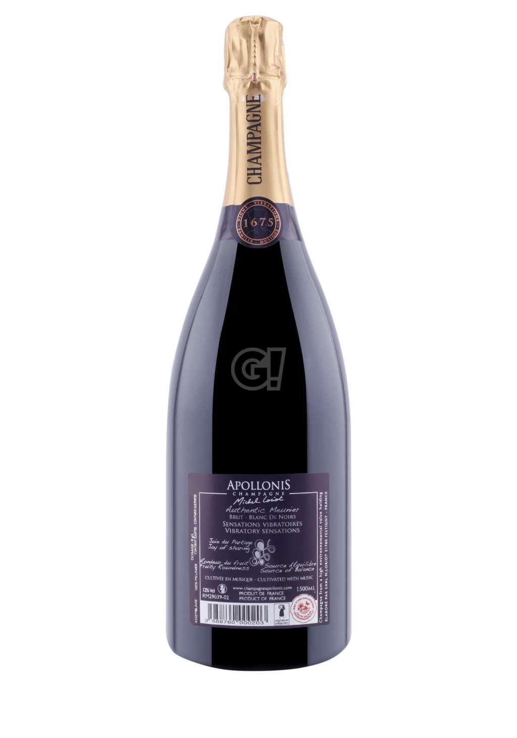Apollonis-MichelLoriot ChampagneBrut AuthenticMeunierMagnum 2 Apollonis-MichelLoriot ChampagneBrut AuthenticMeunierMagnum - immagine 2