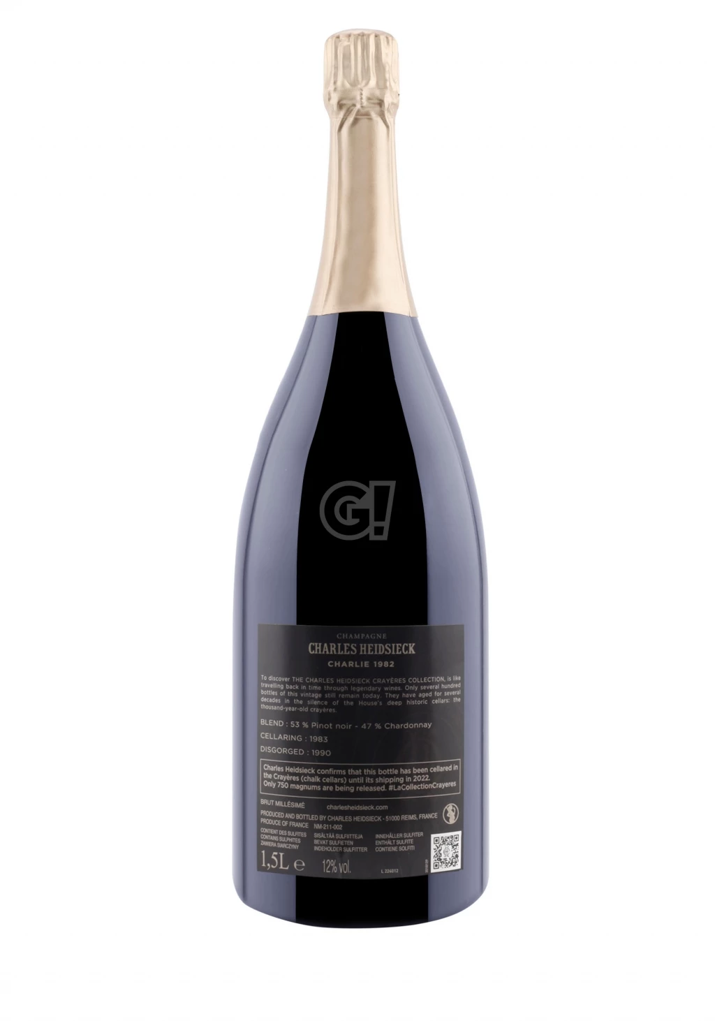 CharlesHeidsieck ChampagneBrut LaCollectionCrayèresCharlieMagnum1982 2 CharlesHeidsieck ChampagneBrut LaCollectionCrayèresCharlieMagnum1982 - immagine 2