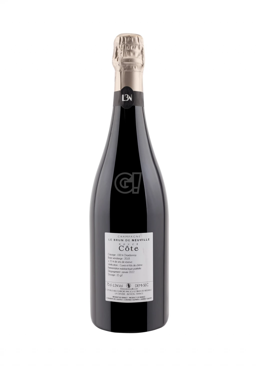 LeBrundeNeuville ChampagneDemi-Sec DouceCôte 2 LeBrundeNeuville ChampagneDemi-Sec DouceCôte - immagine 2