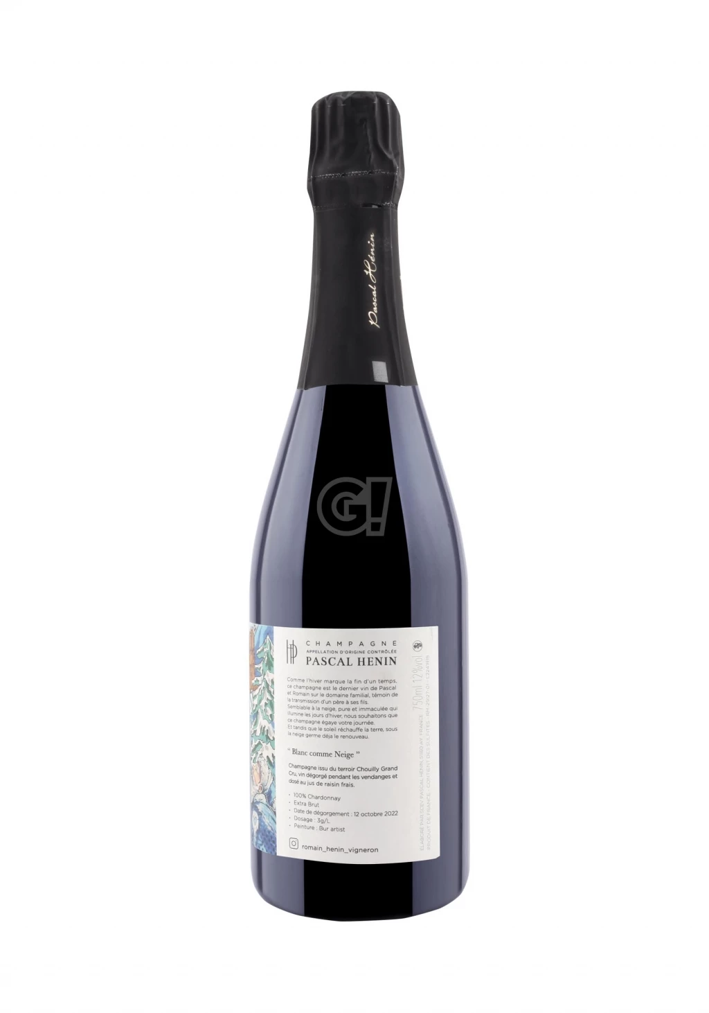 RomainetPascalHenin ChampagneExtraBrut BlancCommeNeigeBurArtist 2 RomainetPascalHenin ChampagneExtraBrut BlancCommeNeigeBurArtist - immagine 2